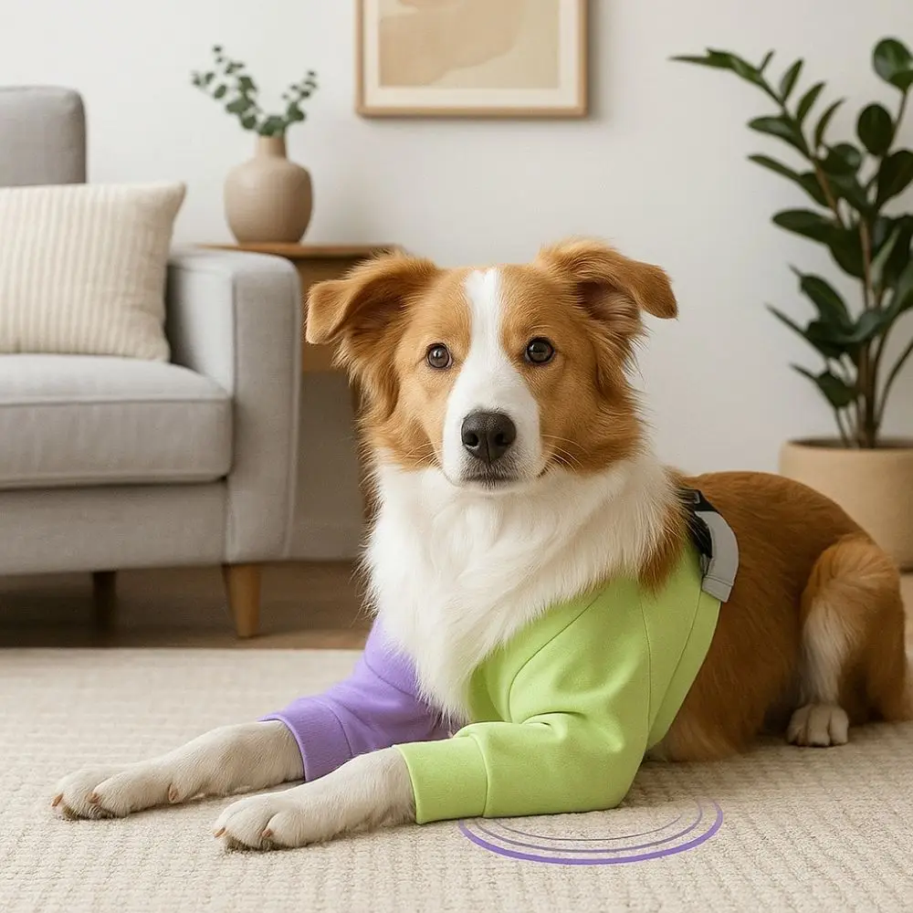 Practical Warmth Dog Knee Brace Anti-Lick Adjustable Puppy Elbow Protector Breathable Soft Dog Knee Pads Joint Protection