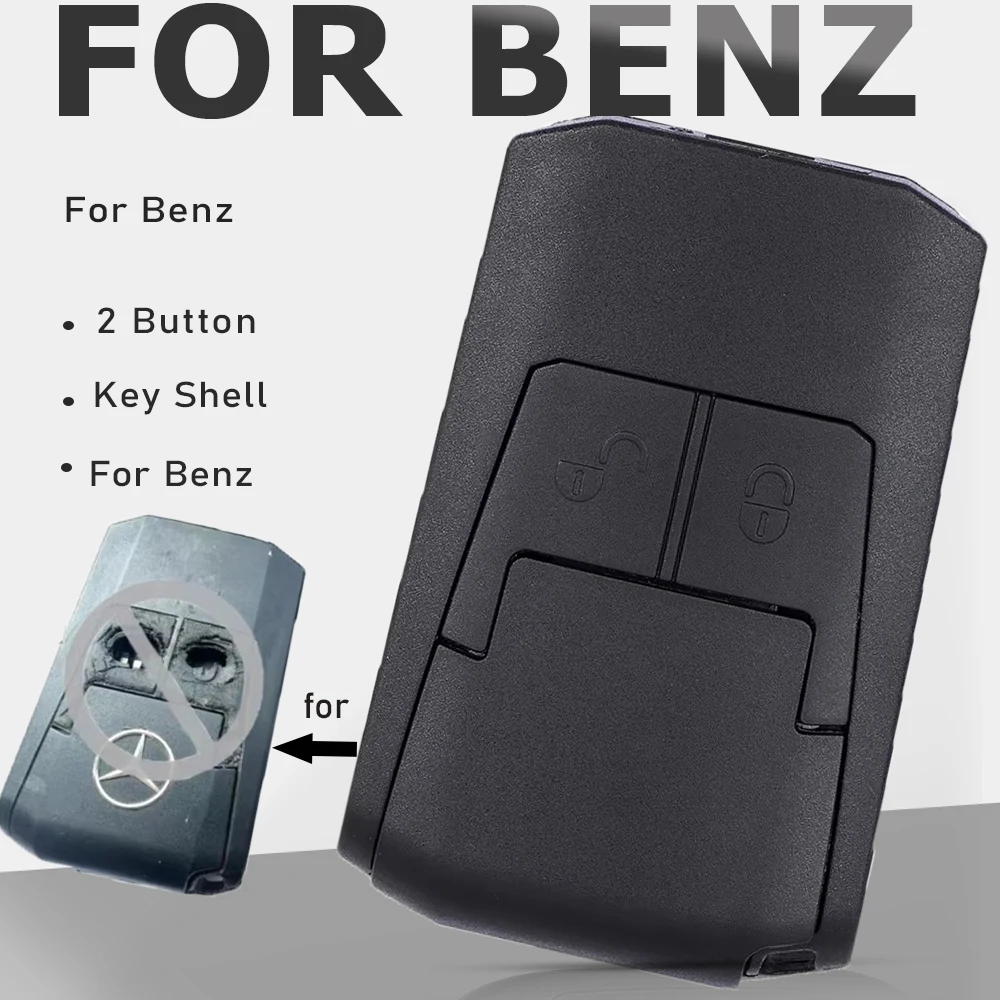 

KEYECU Modified Smart Remote Key Shell Key House Case 2 Button for Mercedes-Benz