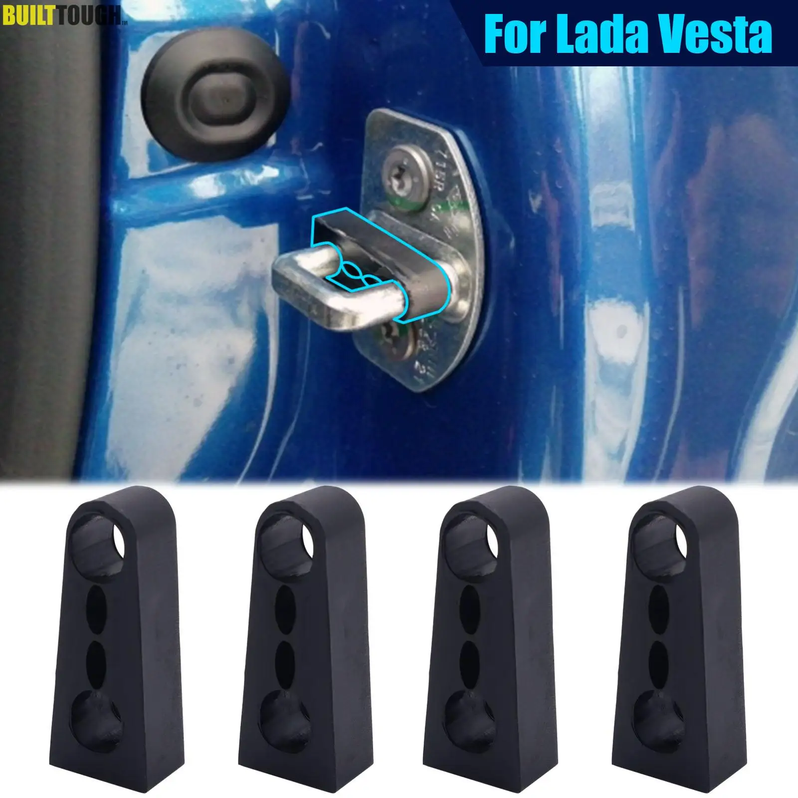 Car Door Lock Sound Deadener Damper Buffer For Lada Vesta SW Cross 2015-2023 Rattling Screaks  Noise Deaf Soundproofing seal 