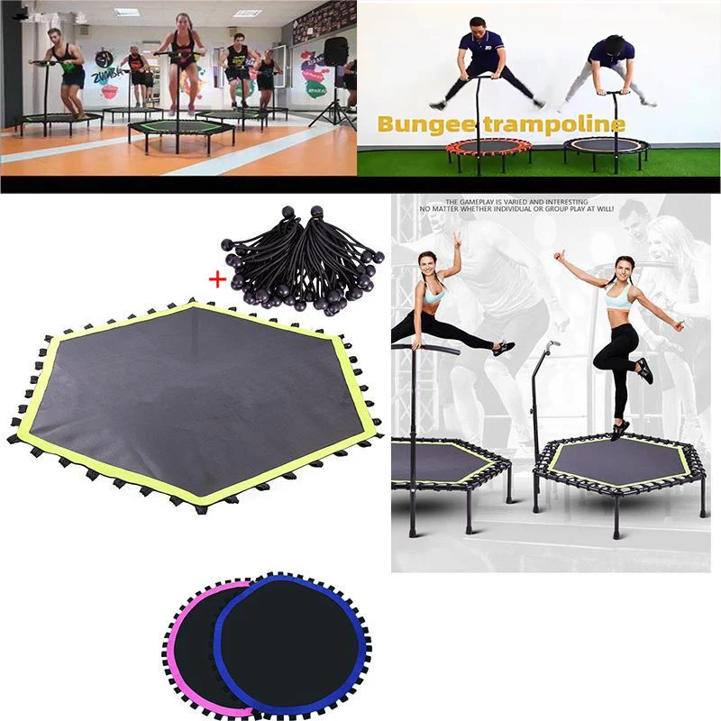 Trampoline Replacement Mat Round Jumping Cloth Waterproof Trampoline Mats with Safety round elastic rop Fits 40/50in Trampoline