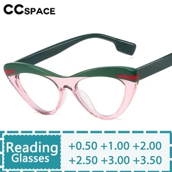 Fashion Cat Eye Reading Glasses Women Color-blocked Optical Presbyopia Eyeglasses Diopter +50+100+150+200+250+300+350 301069