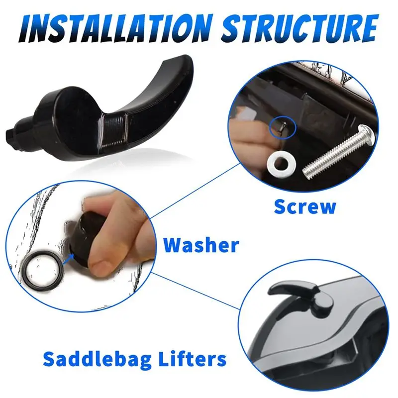 ABTU-Motorcycle Saddlebag Latch Kit Saddle Bag Lifter For Davidson Touring Street Glide, Electra Glide 2014-2021
