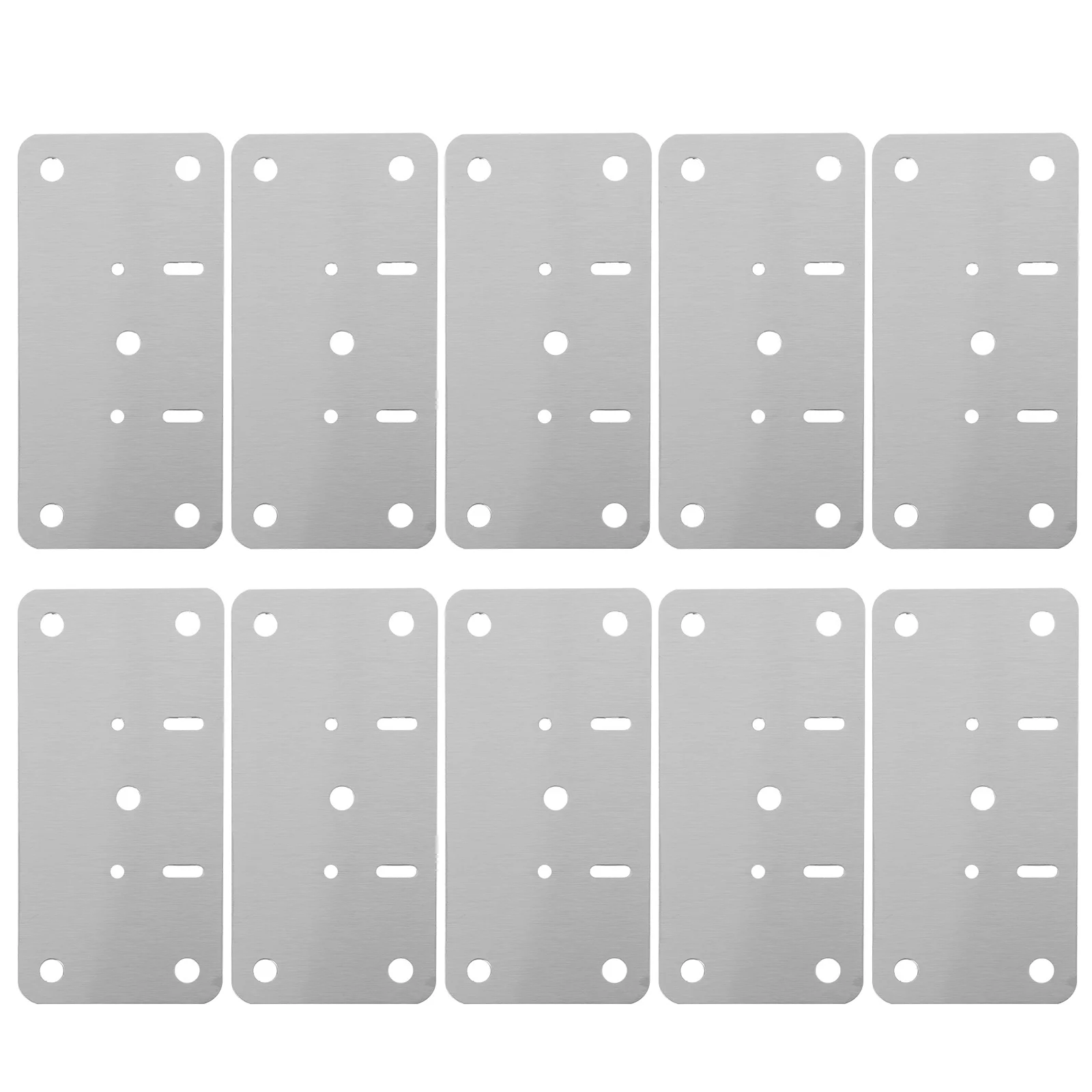 

10Sets Cabinet Door Hinge Repair Plates Stainless Steel Reinforcement Kit Durable Kitchen Cupboard Repair Plates