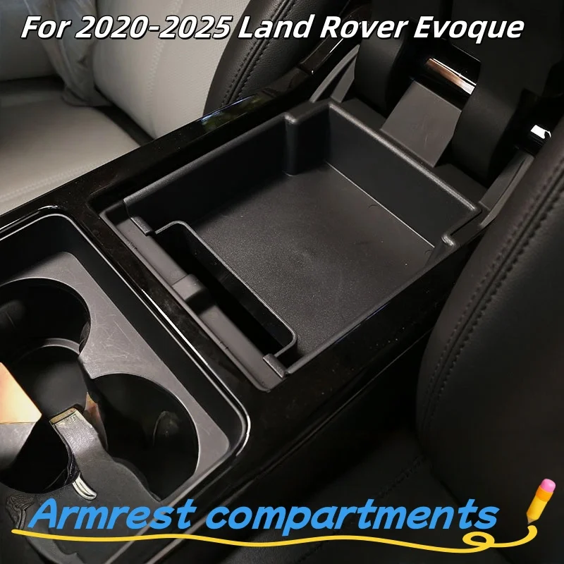 

Ящик для хранения в центральном подлокотнике для Range Rover Evoque 2021 2022 2023 2024 2025 Органайзер для хранения на центральной консоли Лоток-контейнер
