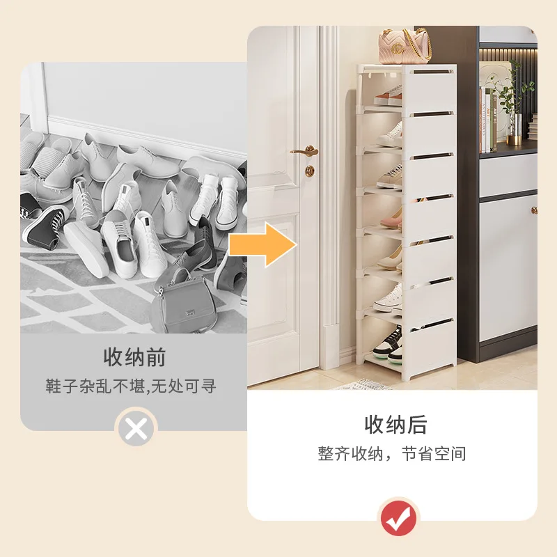 Multi-Layer Stackable Shoe Cabinet Simple Shoes Storage Rack Space Saving Sneakers Organizer for Entry Wall Corner Shoes Shelf