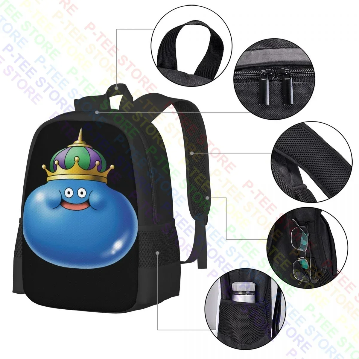 Dragon Quest King SlimeBackpack Large Capacity Travel Eco Friendly