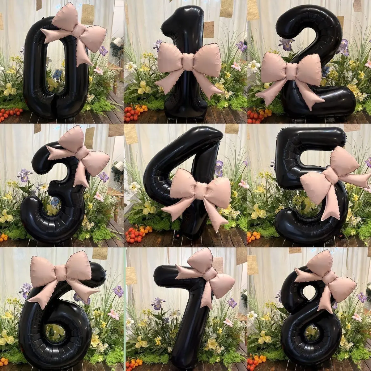 

40-inch oversized bow-shaped digital balloons, for birthday party decoration, scene setup, photo-taking and atmosphere props