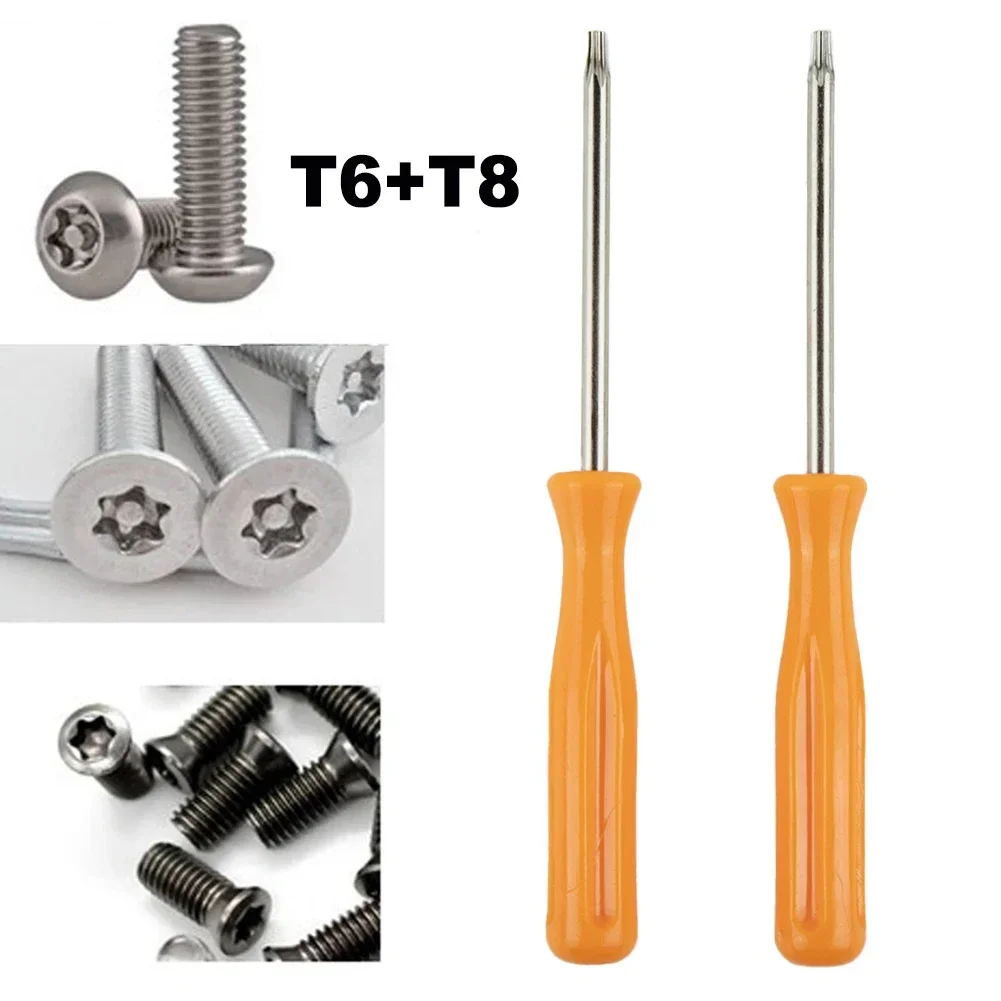 Torx Screwdriver Opening Orange/Silver Replacement Steel Tool 2pcs For Console Game Console Screwdriver Security