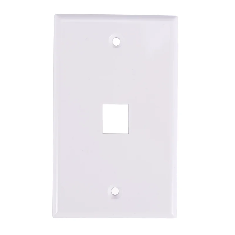 4x Cat6 Ethernet Wall Plate Outlet 1 Port RJ45 Network Female To Female Keystone Wall Coupler Jack Plate White &