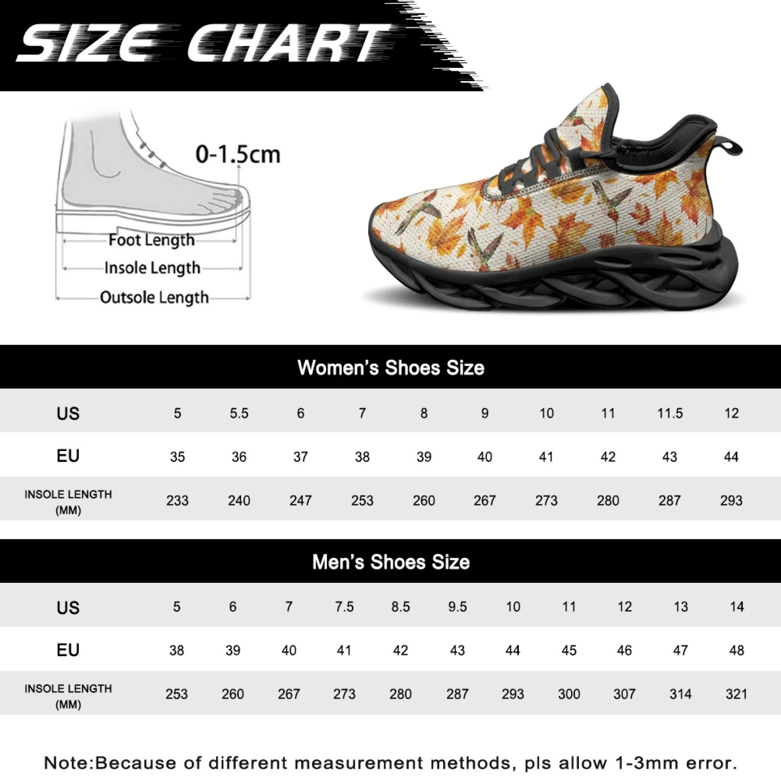 PENSTROLL PENSTROLL Bird Maple leaf Non Slip Athletic Sneakers for Men Mesh & EVA New Trend Sports All Season view 4