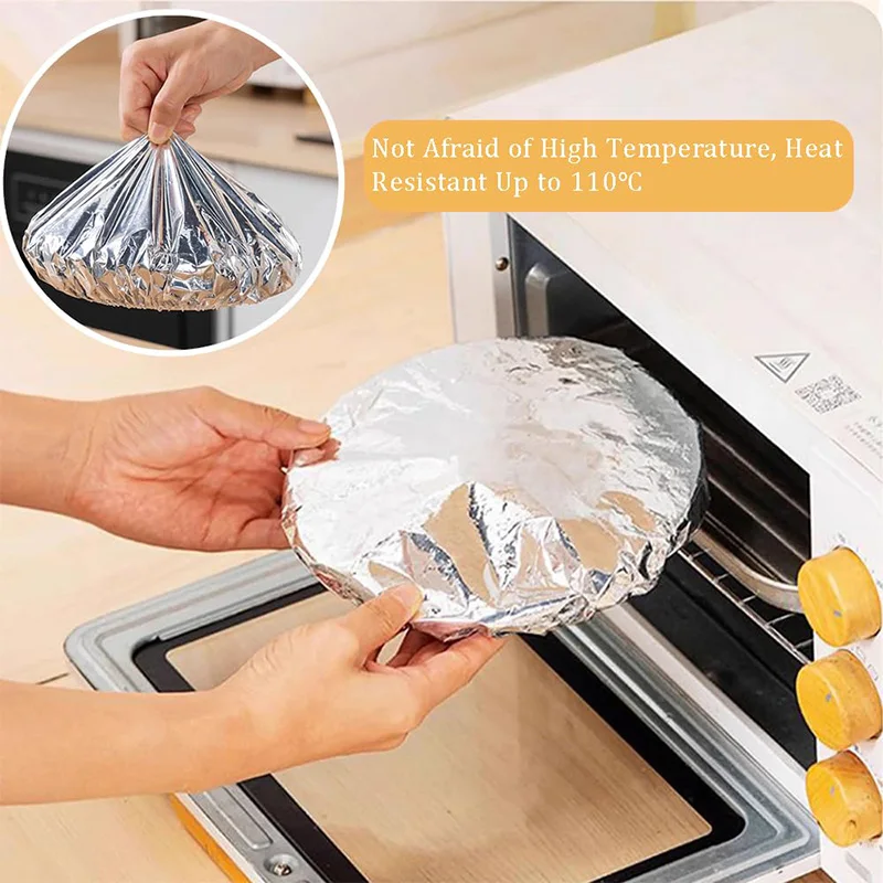 Aluminum Foil Food Insulation Covers Thermal Retention Wrap For Meals Keep Warm Table Cover For Bowls Plates & Leftovers Storage