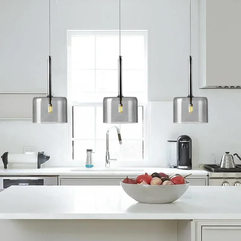 

Nordic Italian Minimalist Designer Restaurant Chandelier Bar Glass Hanging Light Bedroom Home Decoration LED Lighting Pendant
