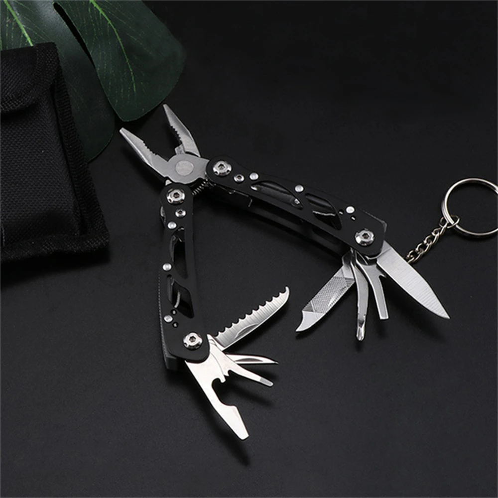 Multifunctionele Rvs Multi-Tool Mini Draagbare Pocket Zakmes Tang Multifunctionele Outdoor Camping Gereedschap
