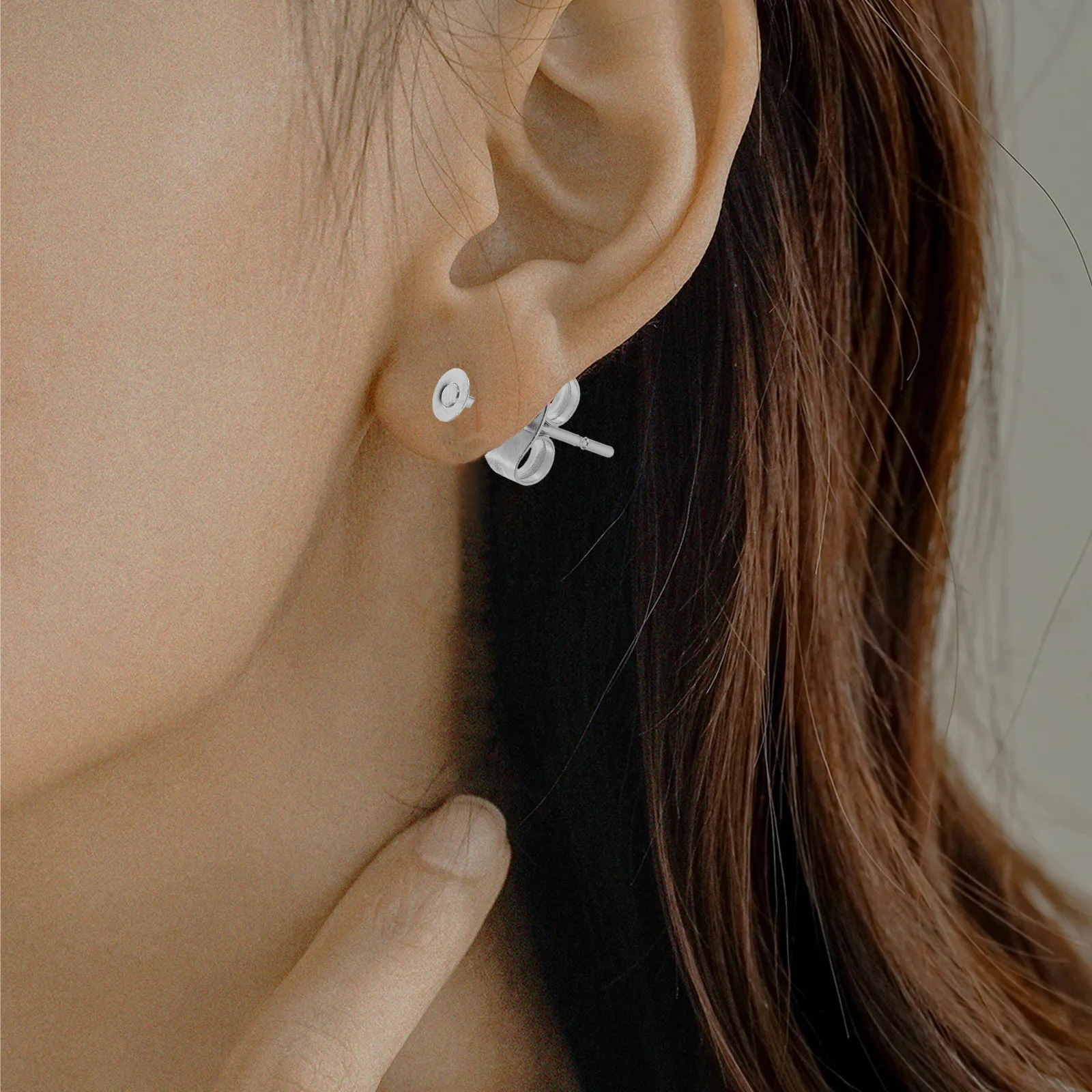 

50Pcs Stainless Steel Earring Posts and Backs DIY Jewelry Supplies Flat Post Studs for Earrings Creative Ear Decoration