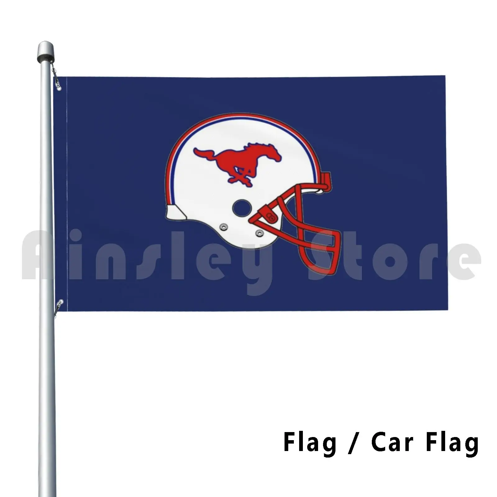 Smu Football Helmet Flag Car Flag Printing Custom Smu Football Foot Ball Southern Methodist University South