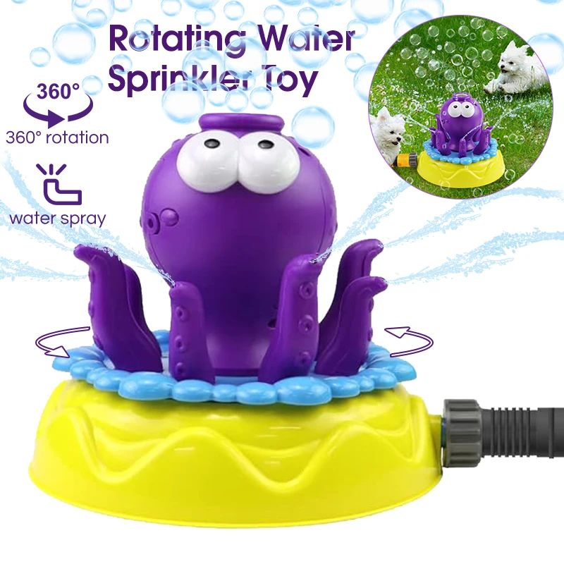 Funny Octopus Water Spray Sprinkler Outdoor Toys Garden Backyard Yard Water Toy Cartoon Splash Sprinkler Baby Bath Toys For Kids