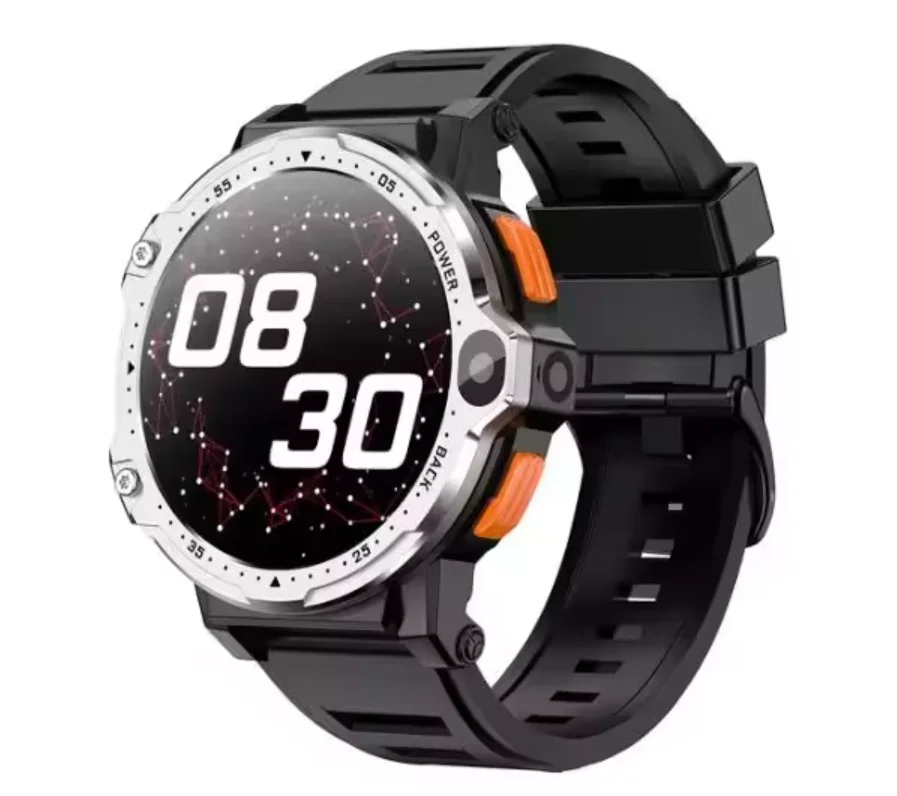 DM30 4G Smart Watch Dual System Android 9.1 OS 1.6 Inch Round IPS Screen Smartwatch Android 4GB 64GB GPS Wifi 1050mAh Battery