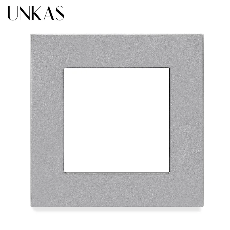 

UNKAS Modules DIY Free Combination Matching Gray Single Plastic PC Panel Grey for Wall Switch Socket 86 146 172 258 344mm