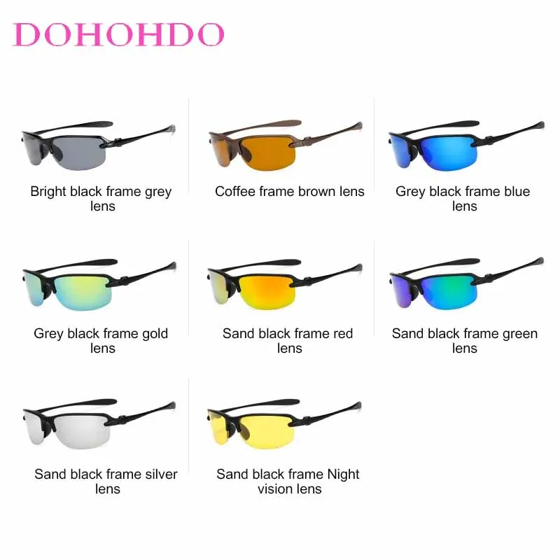 New Brand Designer Half Frame Night Vision Polarized Sunglasses Men Women Sports Driving Anti-Glare Cycling Goggles UV400 Óculos