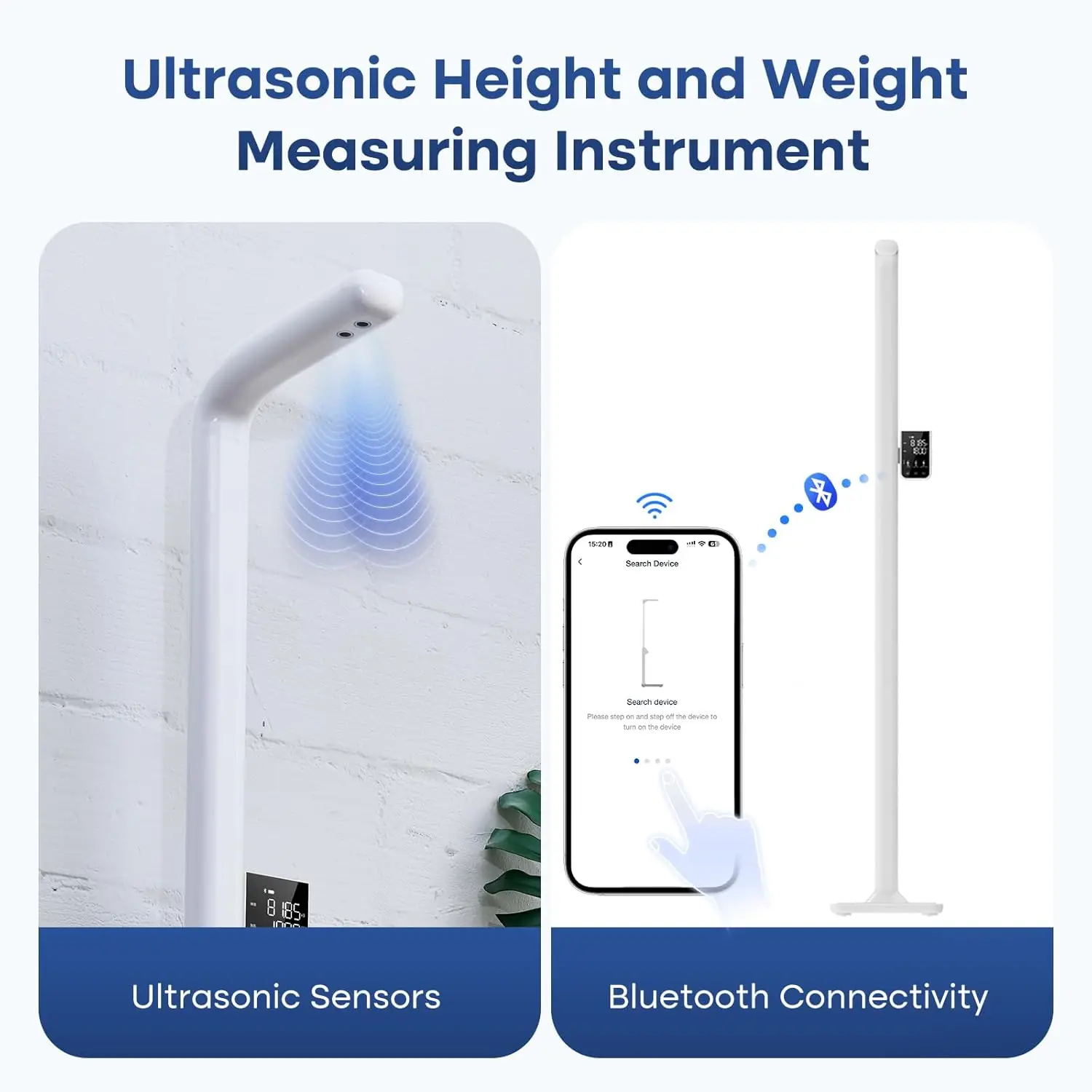 Ge Digital Physician Scale Bmi: Ultrasonic Electronic Height And Weight Scale 76” Height Measuring Device Accurate Body Weight