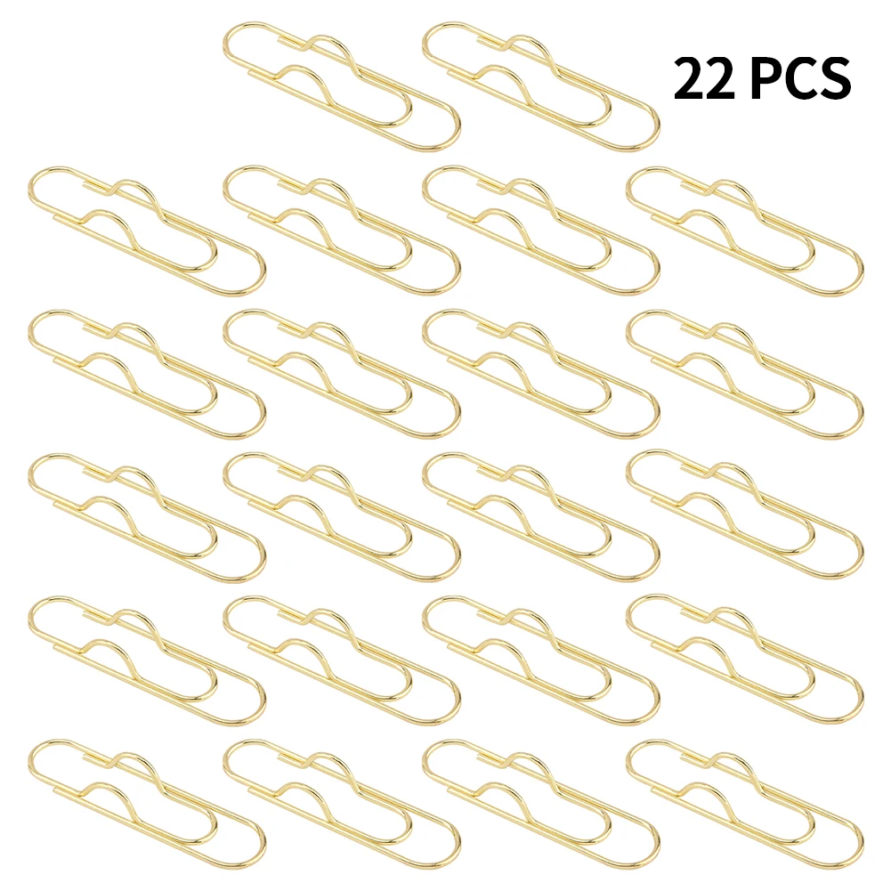 22pcs Durable Carbon Steel Portable Gift Office School Notebook Pen Clip Picture Journal Planner Paper Holder Calendar