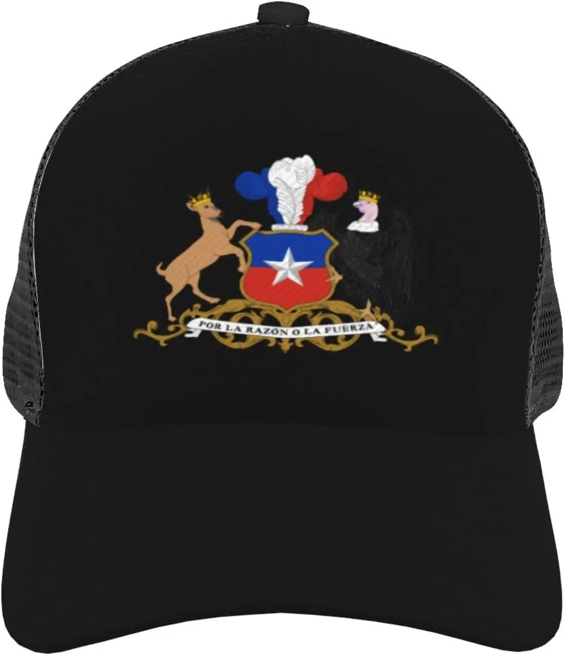 Coat of Arms of Chile Baseball Cap Unisex Adjustable Outdoor Breathable Mesh Baseball Hat