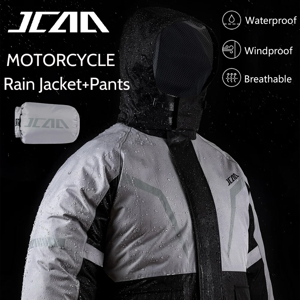 

JCAA Мужская и женская дождевик, дышащий мотоциклетный плащ, розовый водонепроницаемый ветрозащитный отдельный пальто, брюки для байкера, мото езды