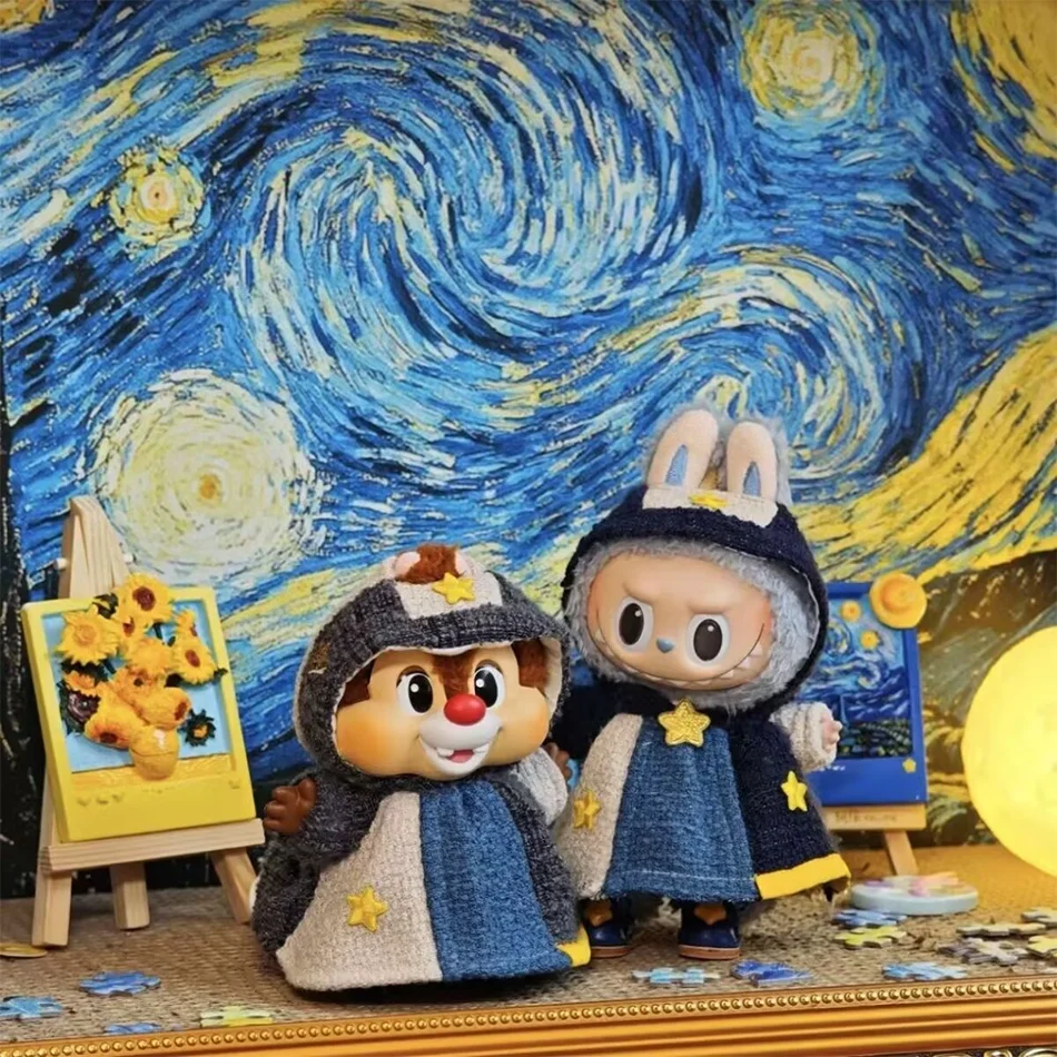 

Doll Clothes For Labubu VI V3 Blue Starry Sky Art Series High Quality Clothing Doll Accessories Fans Gift