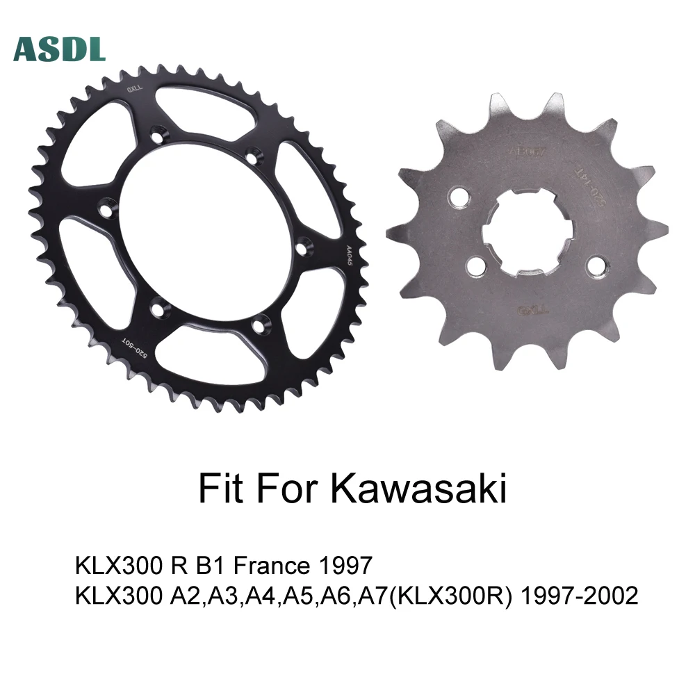 

520 50T 14T Motorcycle front sprocket 20CrMnTi for Kawasaki KLX300 R B1 France 1997 KLX 300 A2 A3 A4 A5 A6 A7 KLX300R 1997-2002