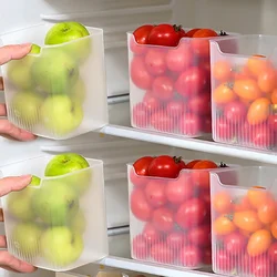 5/1Pc Fridge Side Door Storage Box Plastic Translucent Refrigerator Fresh Organizer Fruit Spice Food Container Boxes For Kitchen