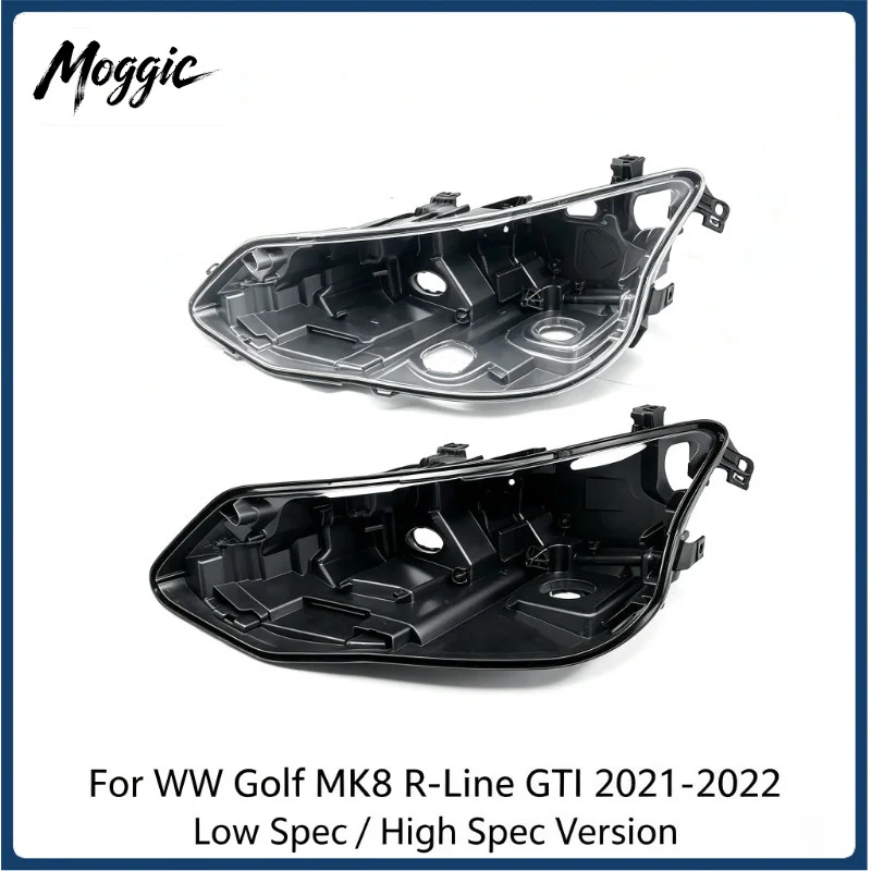 Moggic Headlight Lens Cover Replacement Suitable for Golf 8 Mk8 2021 2022 R Line GTI GTE Left Right Side Rear