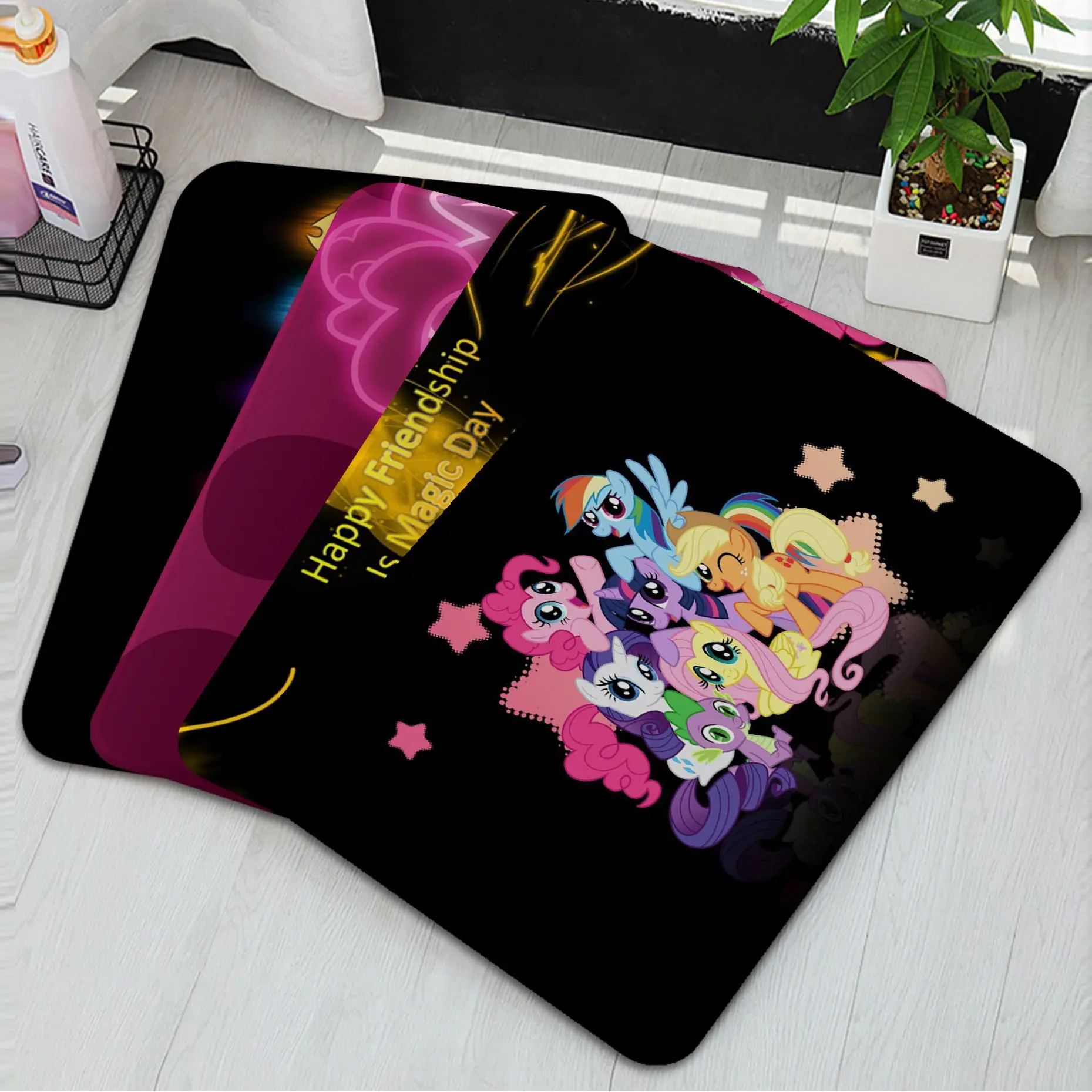 My little P-ponyS Floor Mat Hallway Carpet Retro Multiple Choice Living Room Kitchen Rug Non-Slip Welcome Rug