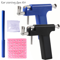 Professional Ear Piercing Gun Tool Set 98pcs Ear Studs Steel Ear Nose Navel Body Piercing Gun Unit Tool Kit Safety Pierce Tool