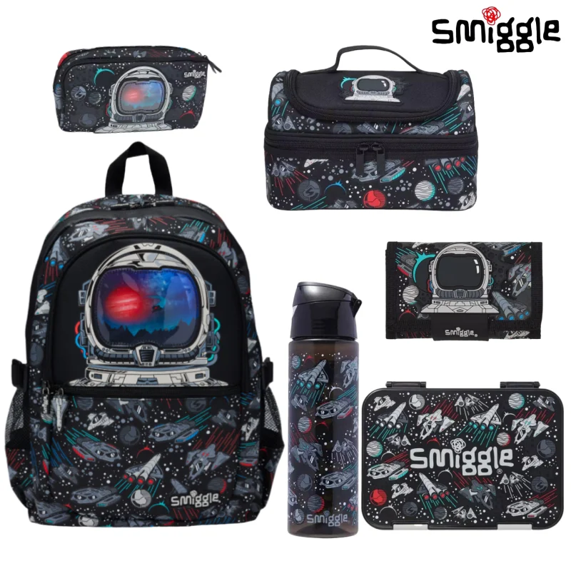 

Genuine Australian Smiggle The Vast Black Universe Schoolbag Meal Bag Lunch Box Pencil Bag Backpack Water Cup Students' Supplies