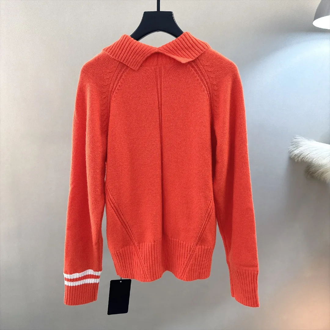 Women's Golf Collared Long Sleeve Knit Sweater 2026 Fall New Korean Style Thermal Wool Blend Sporty Outdoor Quick-Dry Breathable