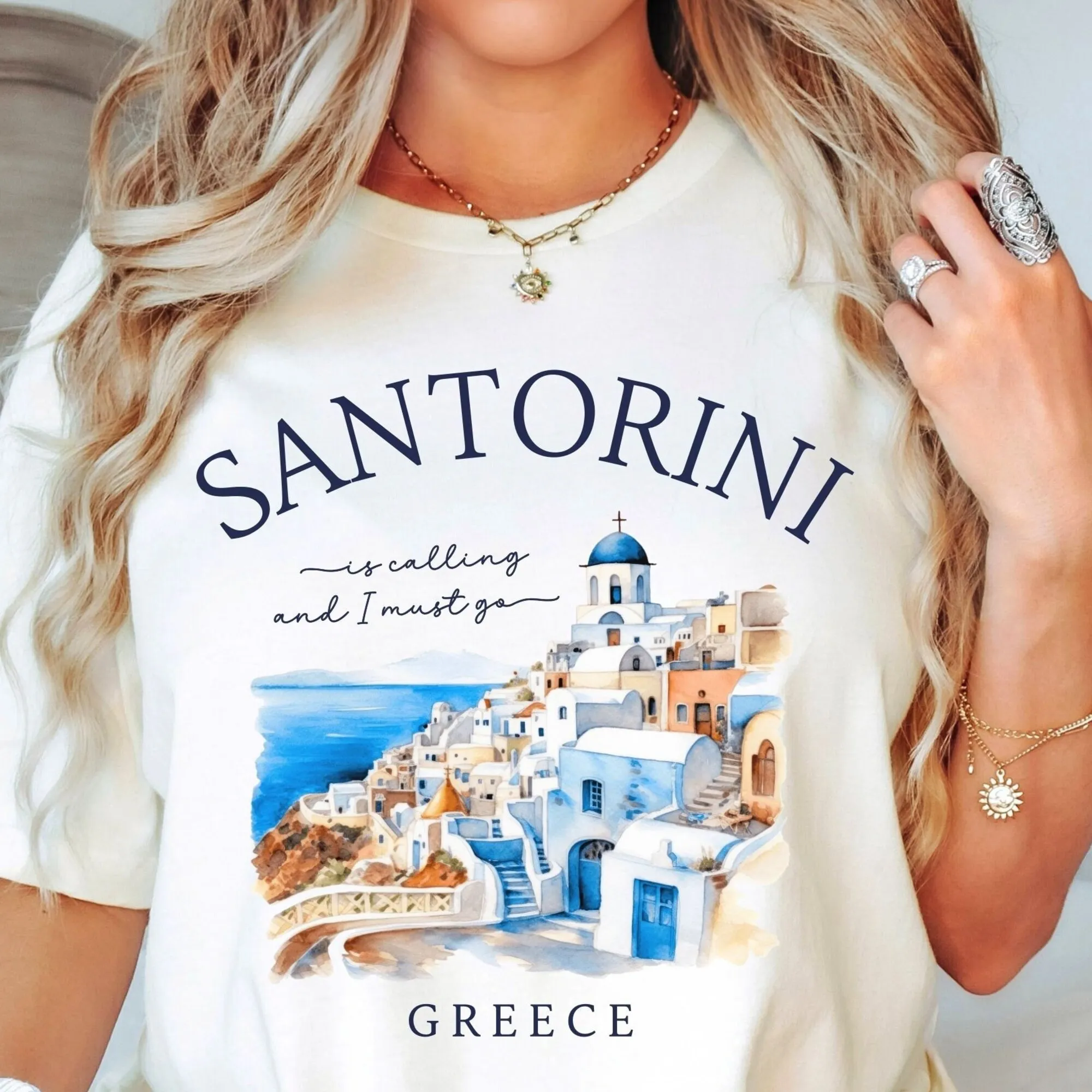 Santorini Shirt, Greek Island, Greece T-shirt, Unisex