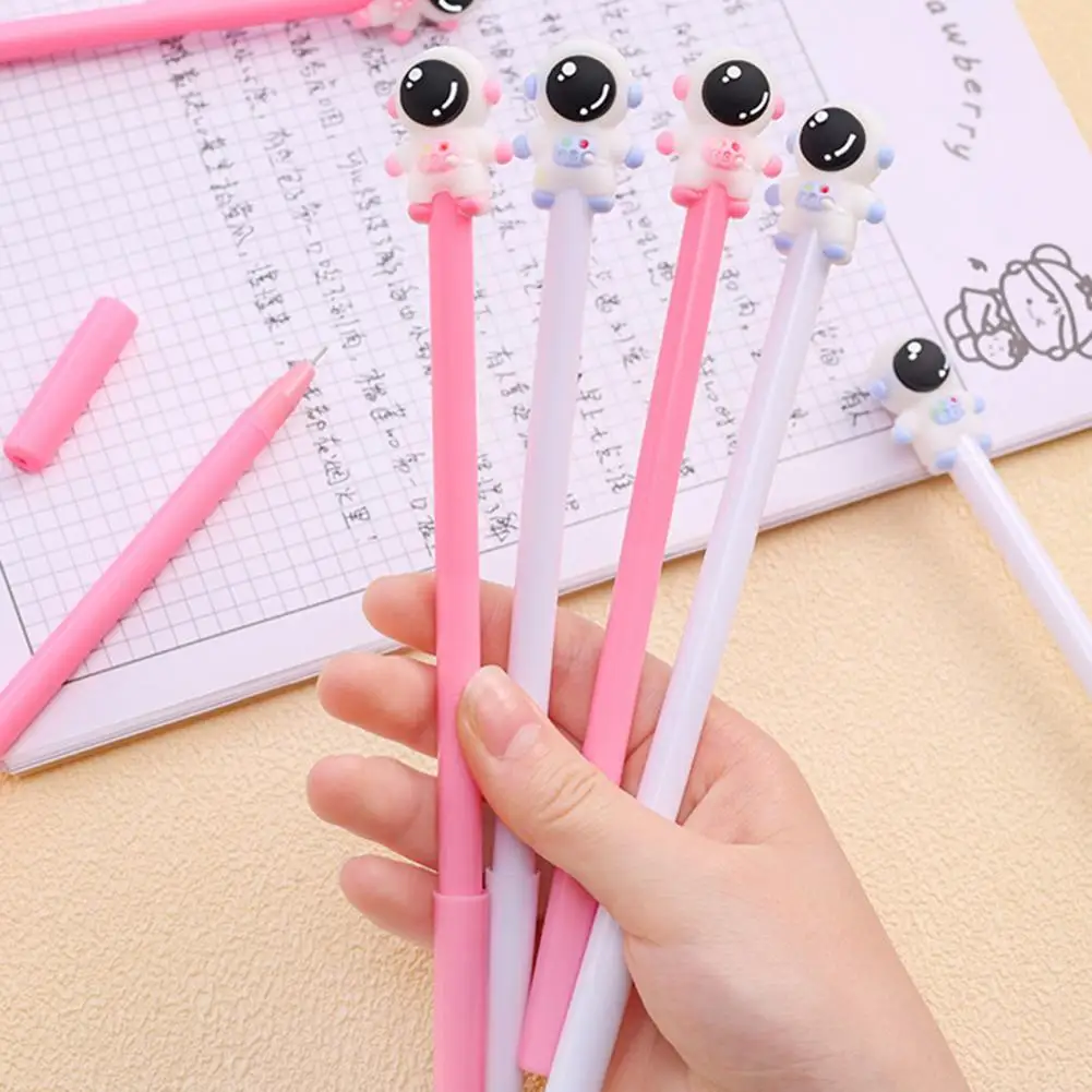 Portable 2Pcs Cute Cute Kawaii Astronaut Gel Pen Eco-Friendly Gel Pen Leak Proof   for Children