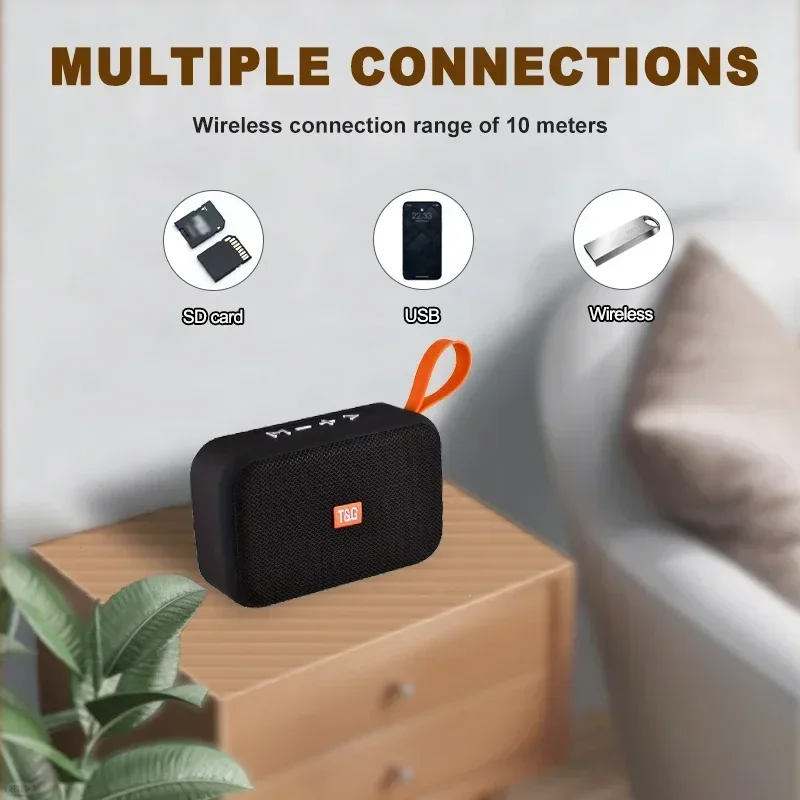 Outdoor Portable Wireless Stereo Speaker Large Volume Small Subwoofer TWS Stereo Subwoofer Rod Hands-Free Call/FM/U Disk