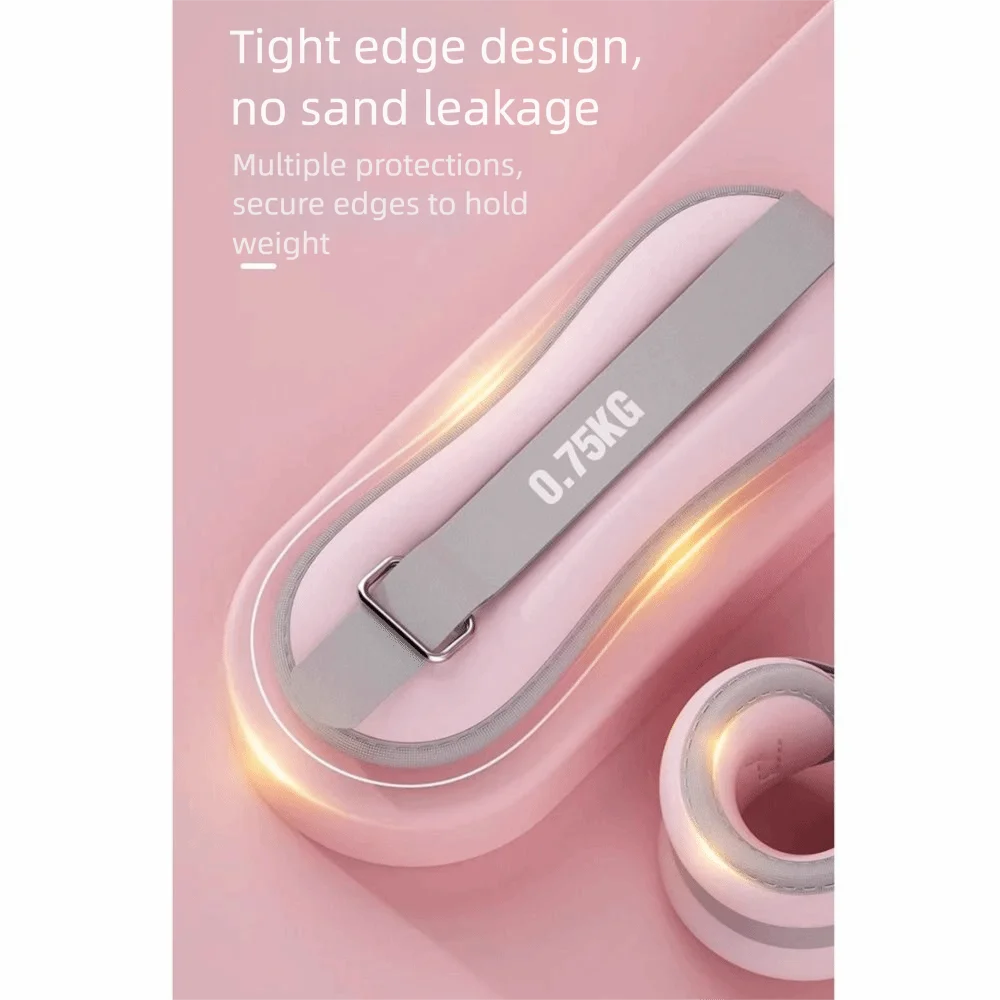 كيس رمل مرجح مسامي، رمل ناعم، أشرطة قابلة للتعديل، حزام ساق قابل للتعديل، غير قابل للانزلاق 360 درجة ° التفاف أوزان الكاحل المعصم #5