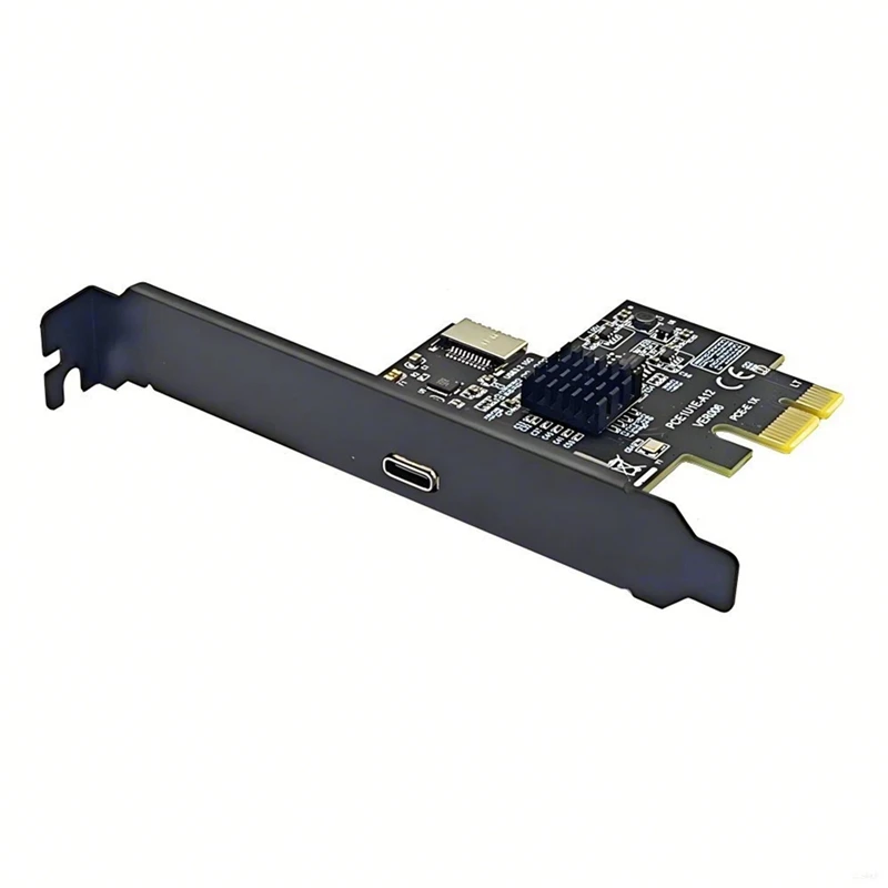 Cartão de Expansão para Desktop, PCI-E 1X para Type-E Plus, Type-C, USB 3.2, GEN2, 10Gbps, Chip ASM3142