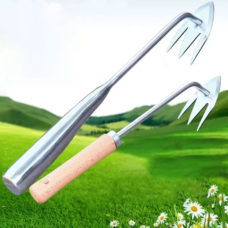 

Stainless Steel Garden Weeder Grass Rooting Loose Soil Hand Weeding Removal Puller Gardening Tools Multifunctional Weeder