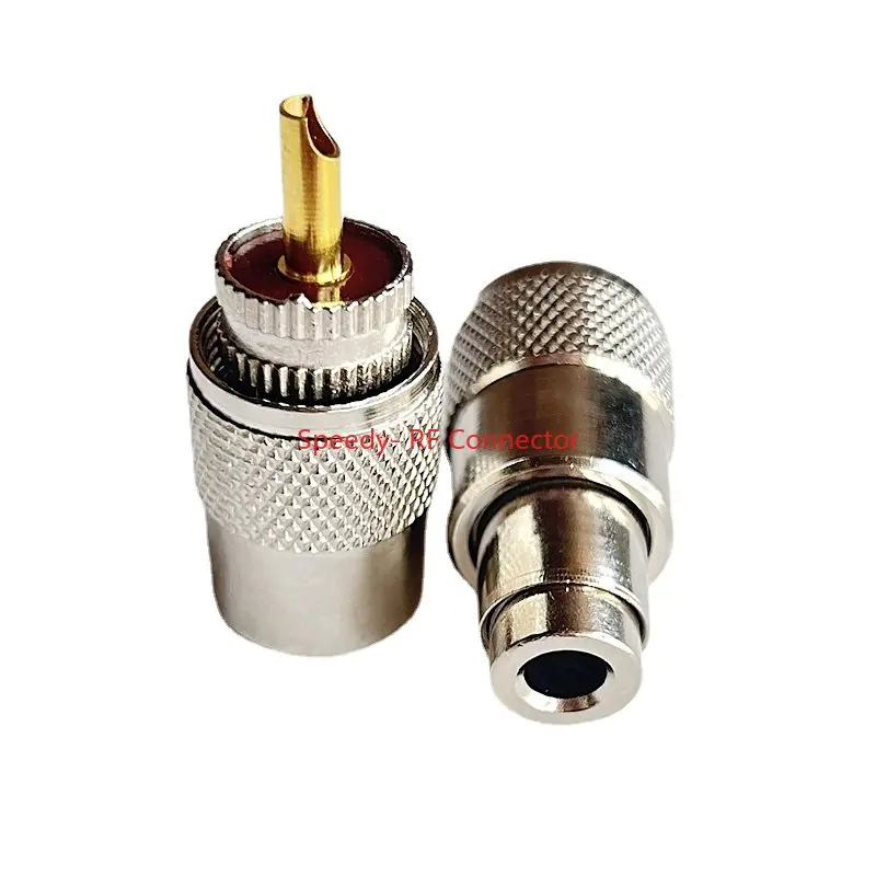 2PCS SL16 PL259 SO239 UHF Male Female Connector UHF SO-239 PL-259 for RG58 RG142 LMR195 RG400 Cable Coax Adapter Fast Delivery