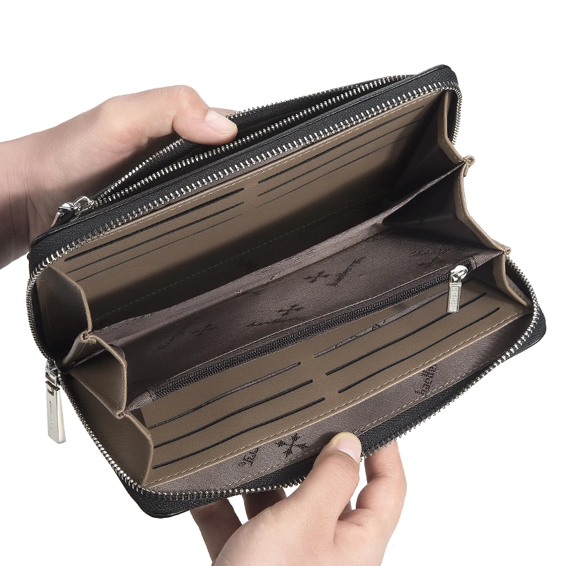 Baellerry Neue Herren-Geldbörse, tragbare Handgelenktasche, große Aufbewahrungstasche, das perfekte Geschenk für Geschäftsleute. – Detail 5
