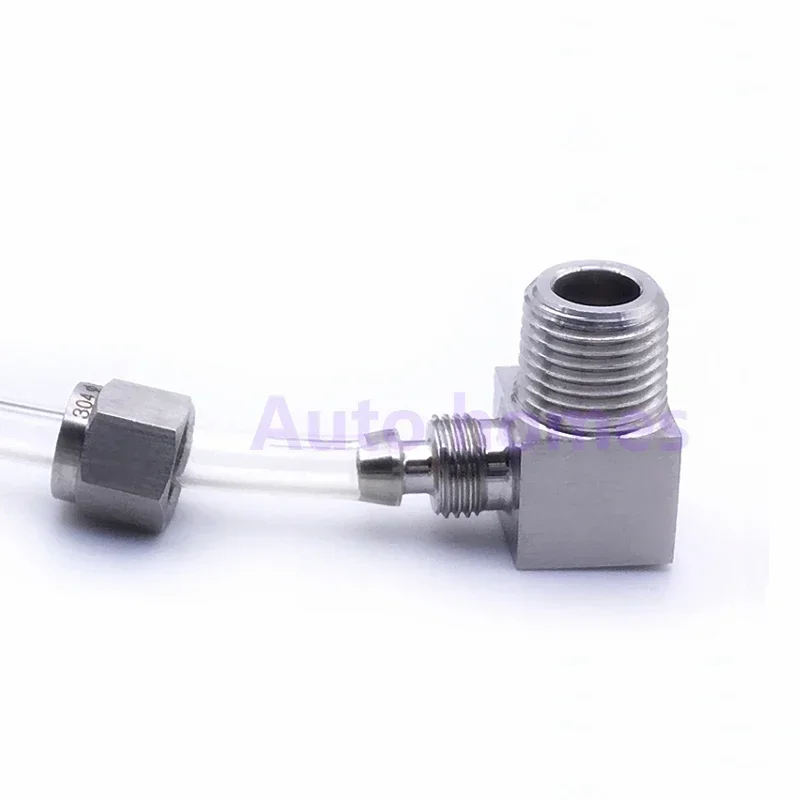 Stainless Steel Quick Coupler ZG1/4'' Male O.D 6 8 10 12 Mm PU Tube Fast Twist Hose SS304  L Type Connector Fitting