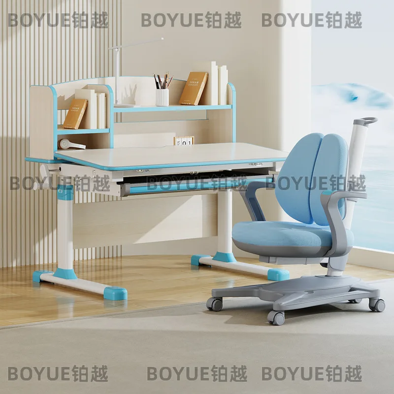 Adjustable Solid Wood Kids Study Desk and Chair Set Modern Simple Writing Table for Primary Secondary School Students view 3