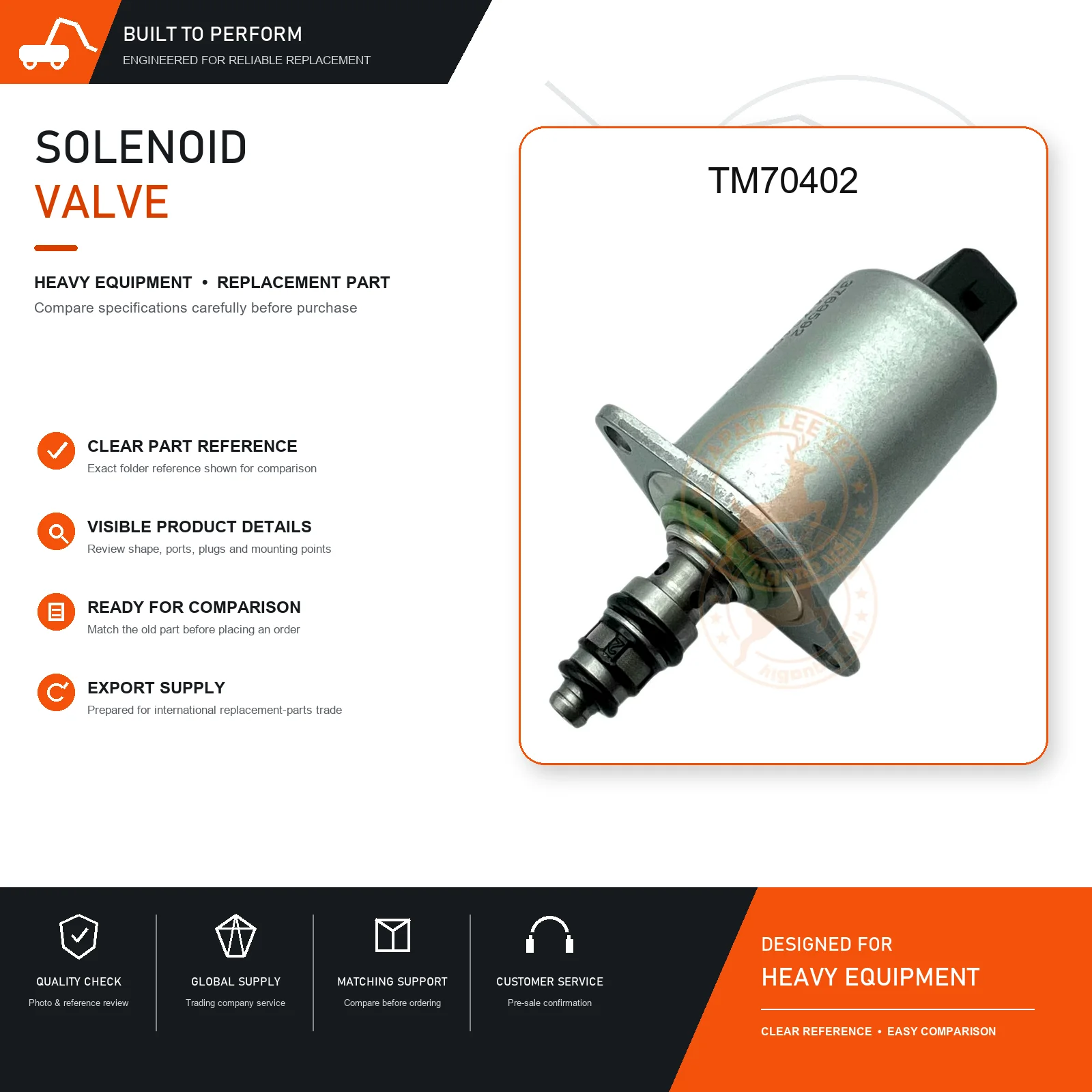 Proportional Pressure Reducing Solenoid Valve TM70402 Hydraulic Control Replacement Part