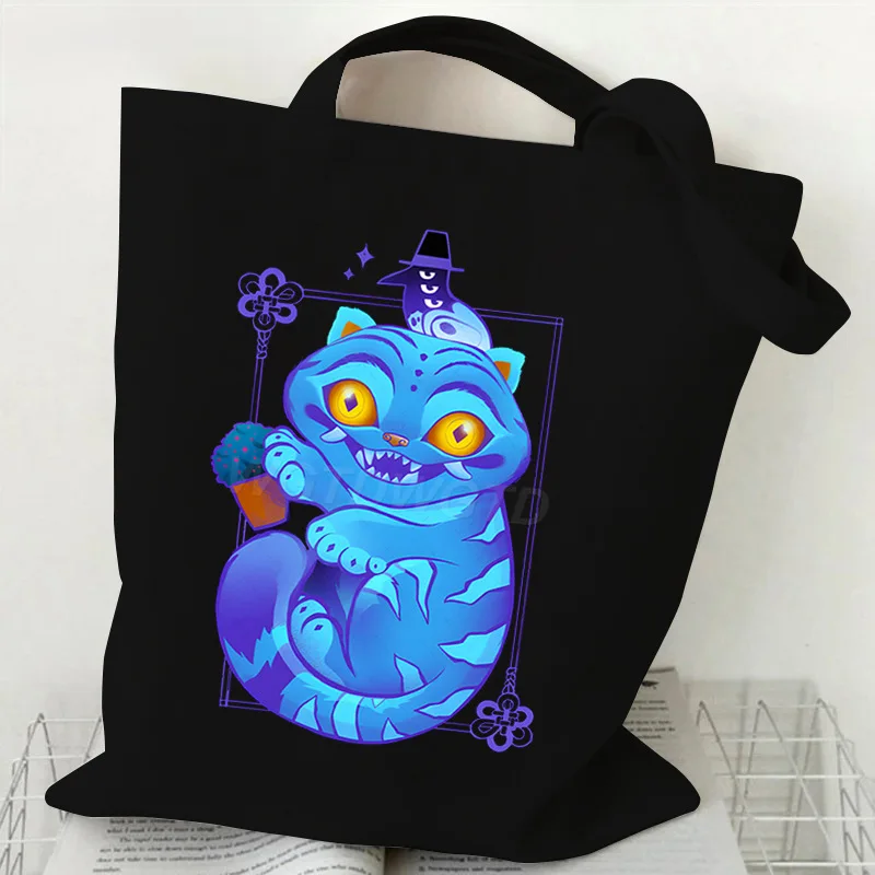 

! Hot Anine K--Pop Demon Hunters Tiger Canvas Bag Shopping Y2k Shopping Tote Bag Shopper Bag for Fans Gift,
