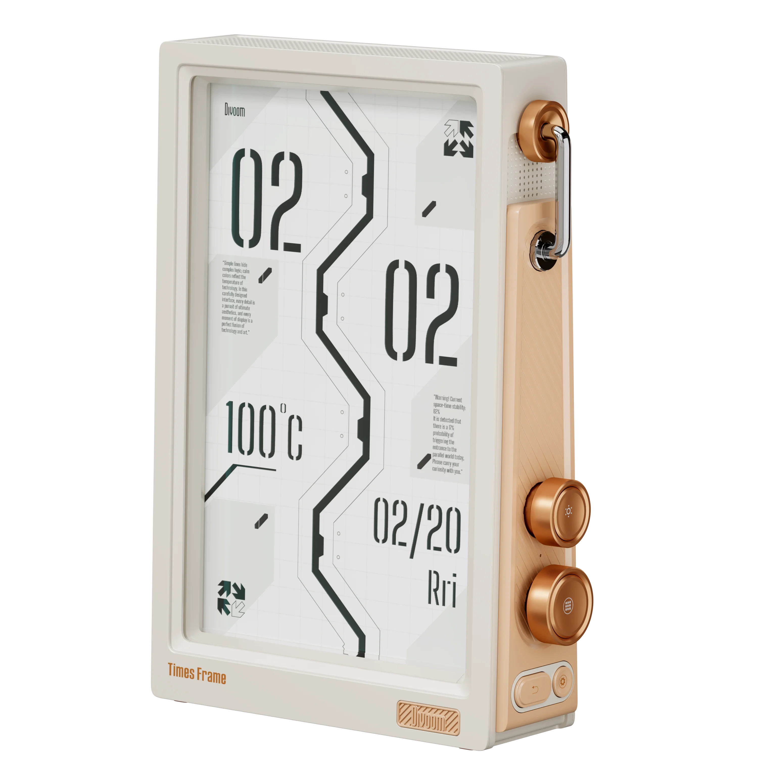 Divoom Times Frame Smart HD-Bildschirm     10,1" DIY Digitaluhr     Krypto-Aktien-Wetterkalender     Tech Gift Schreibtisch-Setup 3