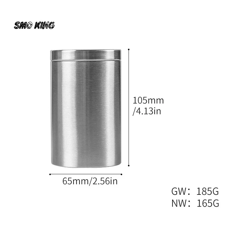 SMO Large Stainless Steel Capacity 50Pcs Cigarettes Jar Moisture-proof Moisture-proof Cigarrate Storages Case Smoking Accessorie