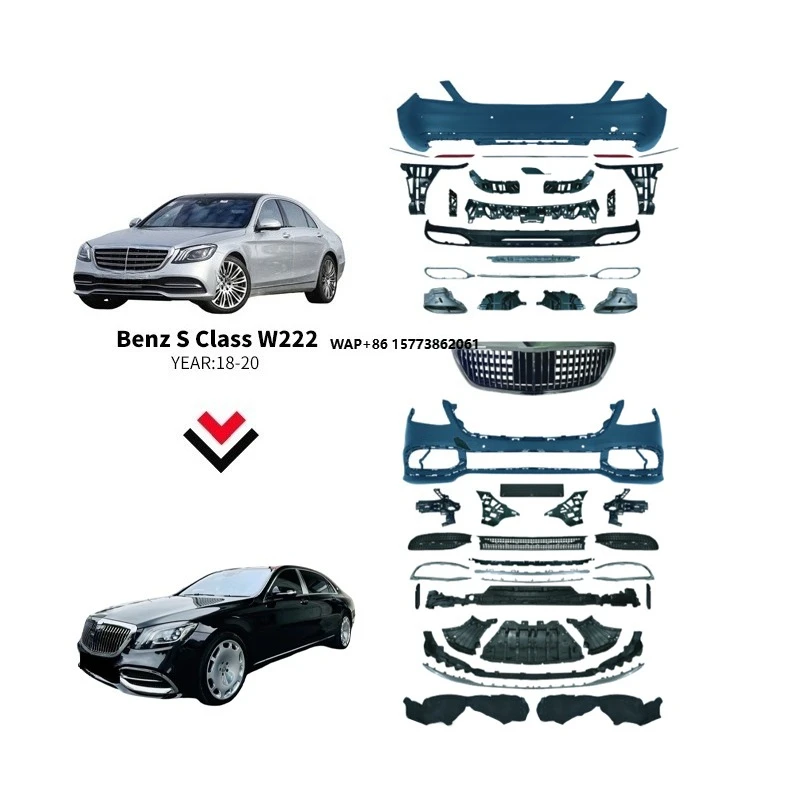 

Car Body Kit Suitable for S Class W222 Upgrade to MBH Style Car Body Kit Full Front Bumper Rear Diffuser Kit 2014-2017